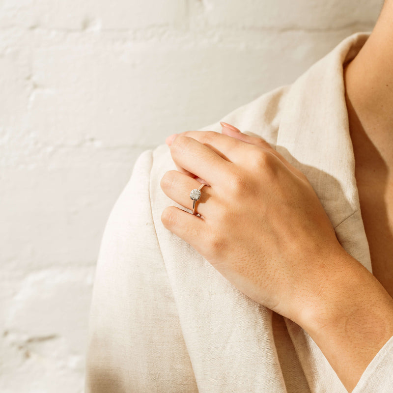 18ct White Gold .70ct Reclaimed Diamond Dawn Ring - Ring - Walker & Hall