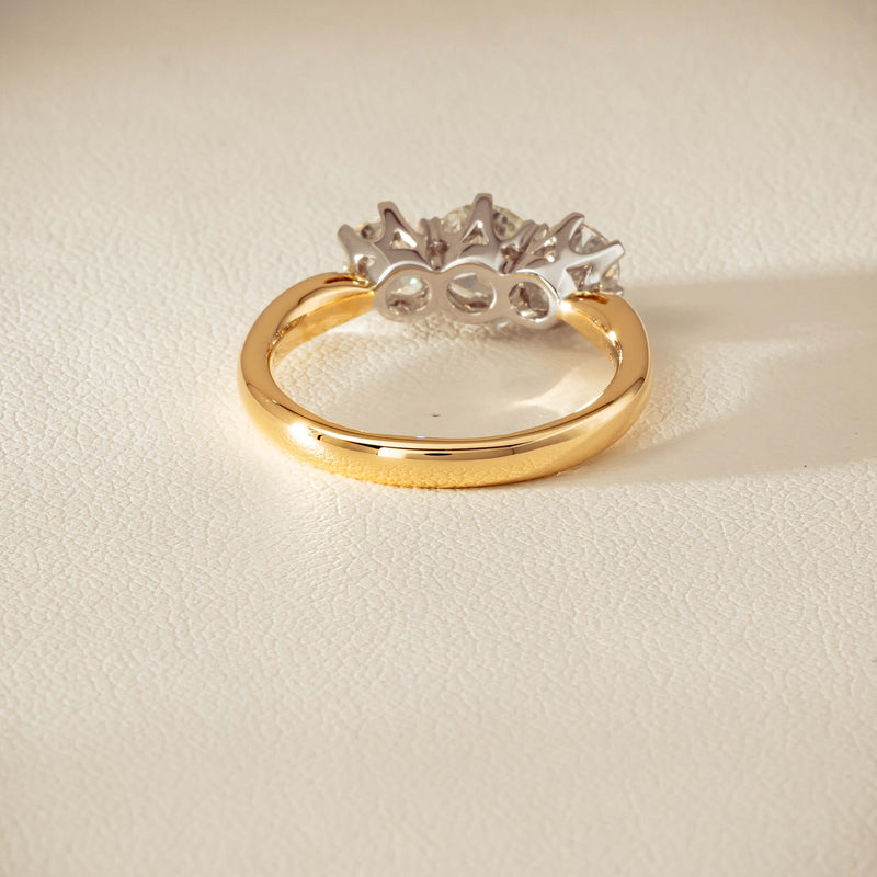 18ct Yellow Gold 1.60ct Diamond Trilogy Ring - Ring - Walker & Hall