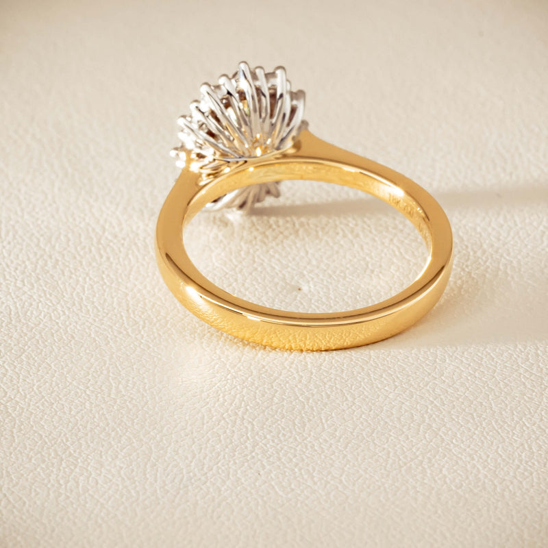 18ct Yellow Gold 1.01ct Fancy Oval Diamond Belle Ring - Ring - Walker & Hall