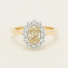 18ct Yellow Gold 1.01ct Fancy Oval Diamond Belle Ring - Ring - Walker & Hall