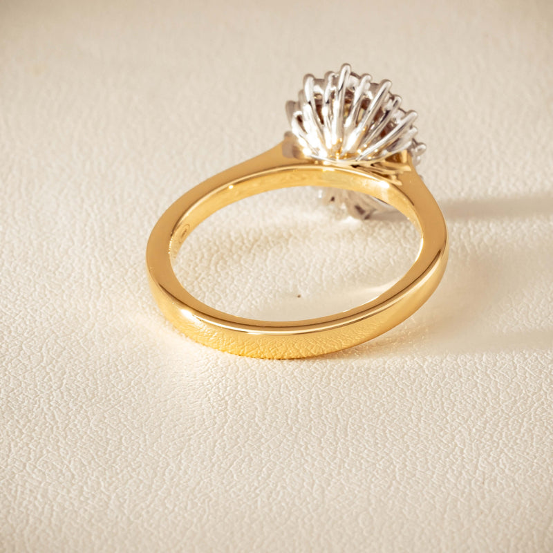 18ct Yellow Gold 1.01ct Fancy Oval Diamond Belle Ring - Ring - Walker & Hall