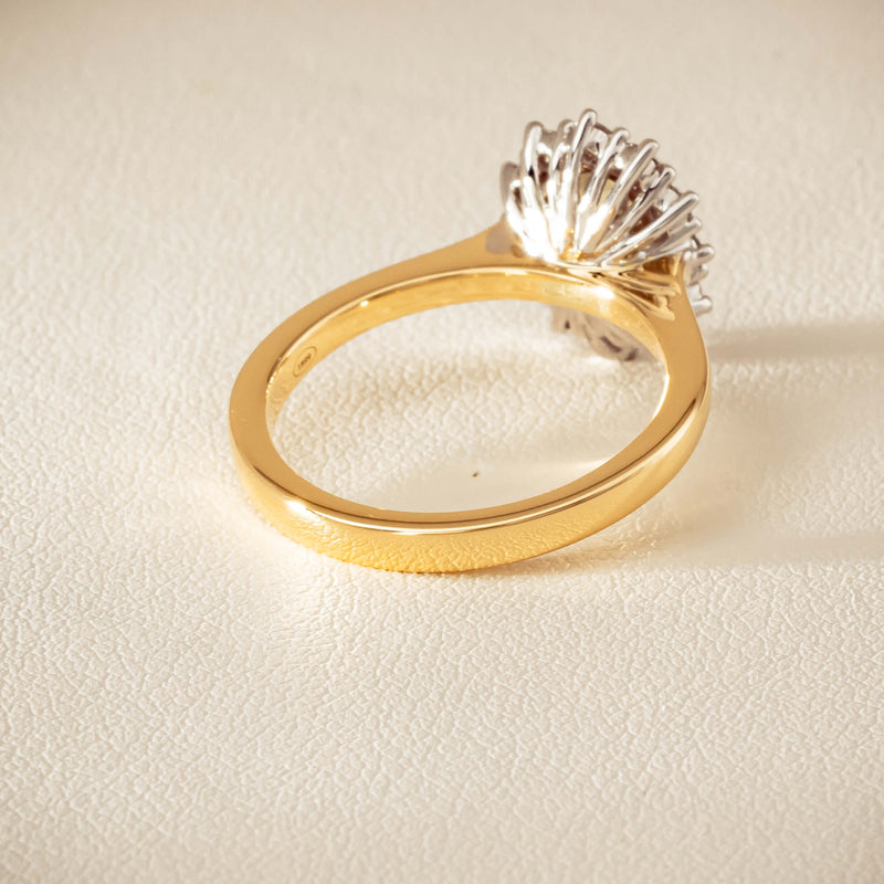 18ct Yellow Gold 1.01ct Fancy Oval Diamond Belle Ring - Ring - Walker & Hall