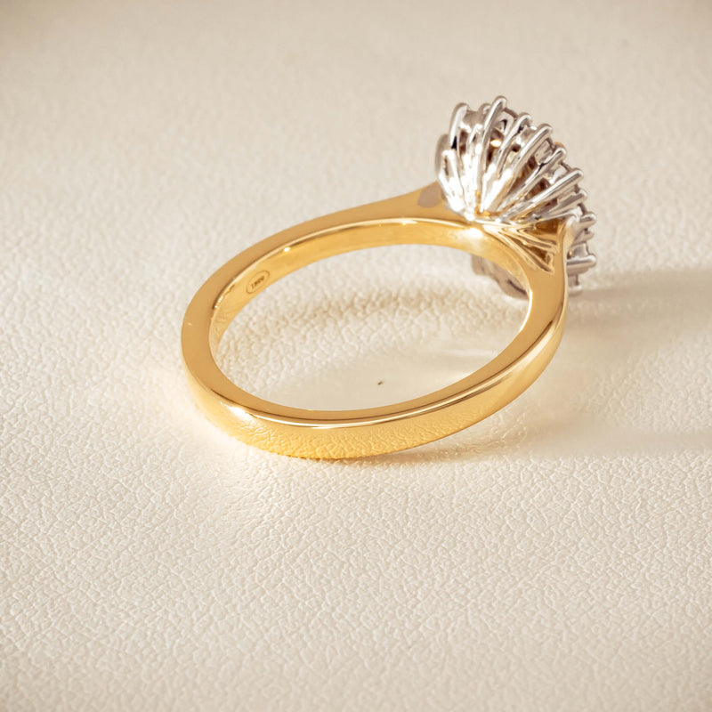 18ct Yellow Gold 1.01ct Fancy Oval Diamond Belle Ring - Ring - Walker & Hall