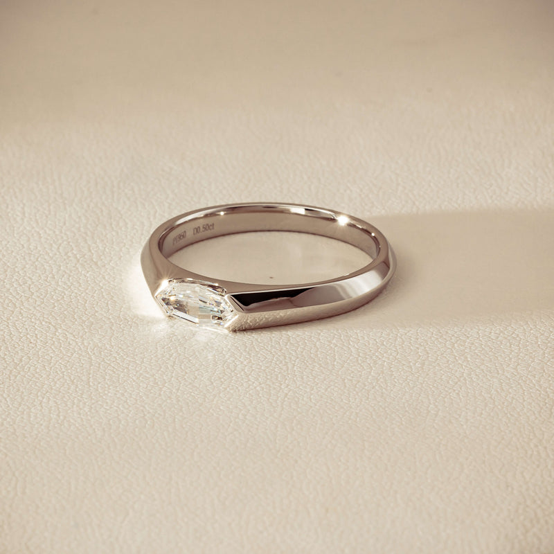 Platinum .50ct Marquise Diamond Astrid Ring - Size U - Ring - Walker & Hall