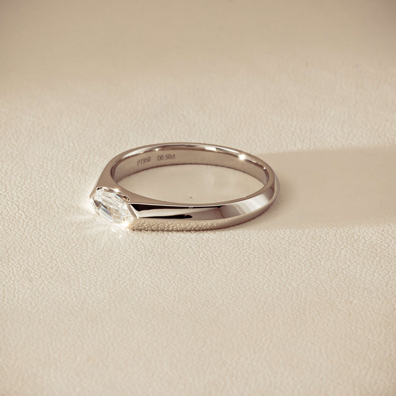 Platinum .50ct Marquise Diamond Astrid Ring - Size U - Ring - Walker & Hall