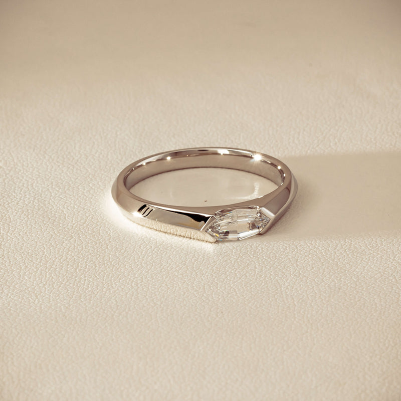 Platinum .50ct Marquise Diamond Astrid Ring - Size U - Ring - Walker & Hall