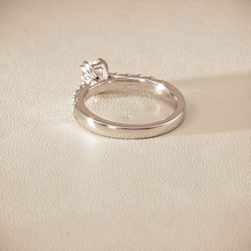 18ct White Gold .81ct Cushion-Cut Diamond Phoenix Ring - Ring - Walker & Hall