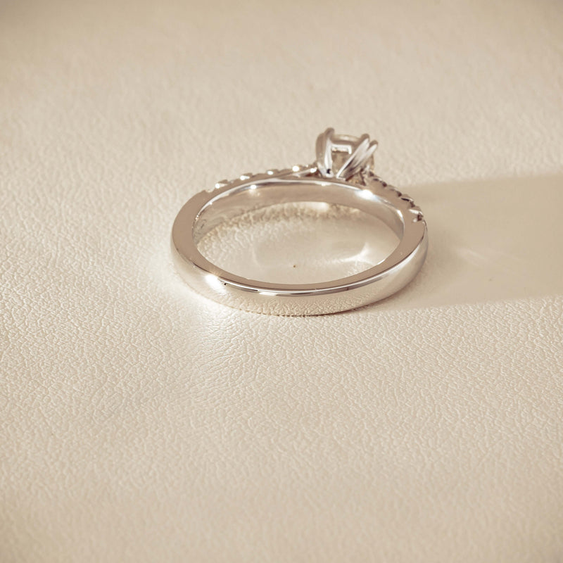 18ct White Gold .81ct Cushion-Cut Diamond Phoenix Ring - Ring - Walker & Hall