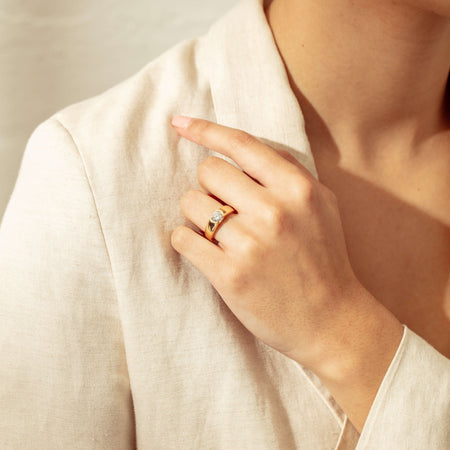 18ct Yellow Gold 1.00ct Diamond Astrid Ring - Ring - Walker & Hall