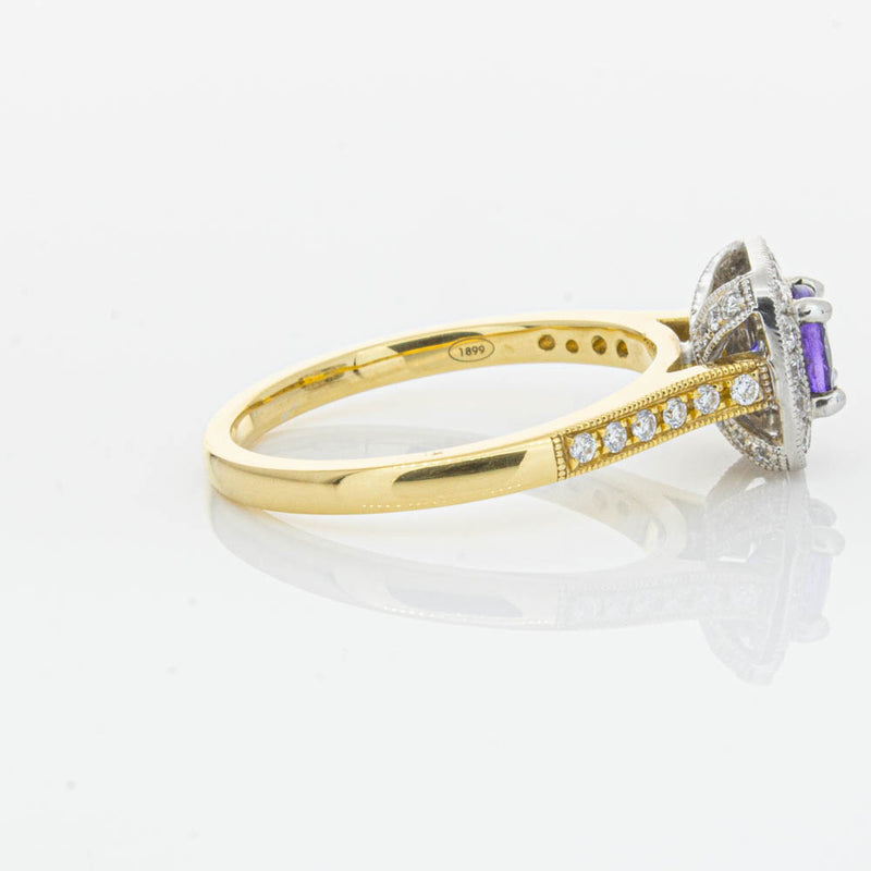 18ct Yellow & White Gold Tanzanite & Diamond Aurora Ring-Ring-Walker & Hall