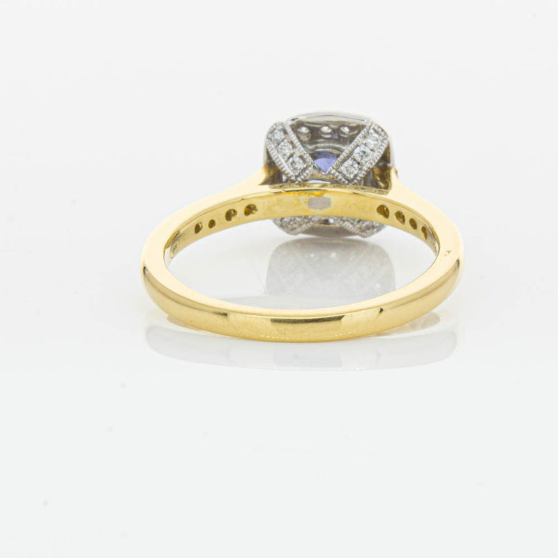 18ct Yellow & White Gold Tanzanite & Diamond Aurora Ring-Ring-Walker & Hall