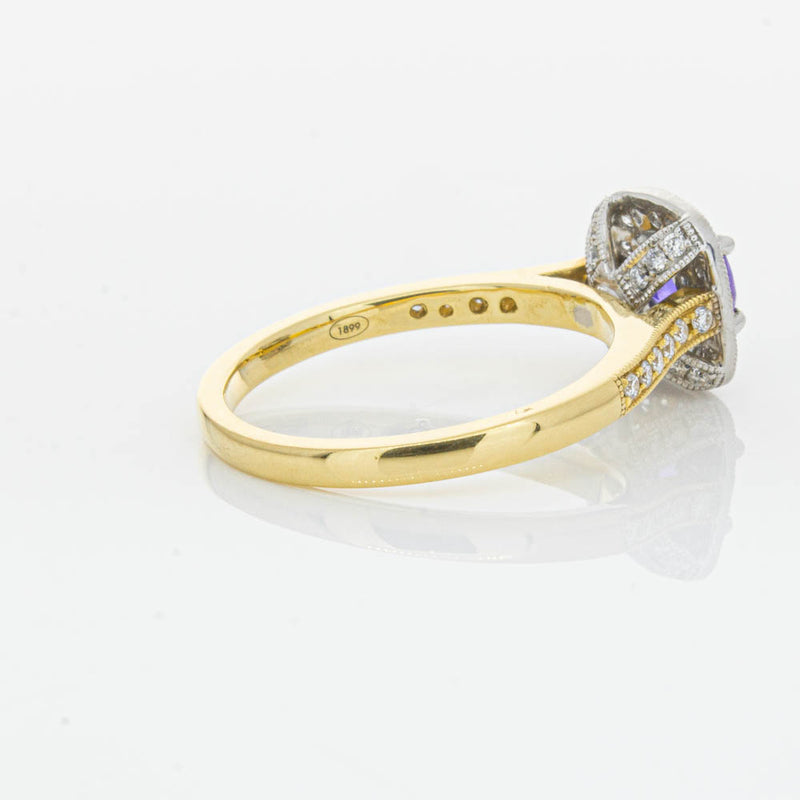 18ct Yellow & White Gold Tanzanite & Diamond Aurora Ring-Ring-Walker & Hall