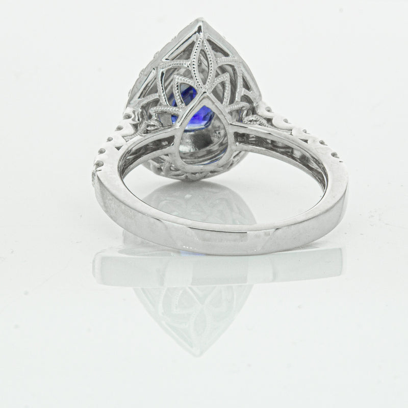 18ct White Gold Sapphire & Diamond Ring-Ring-Walker & Hall