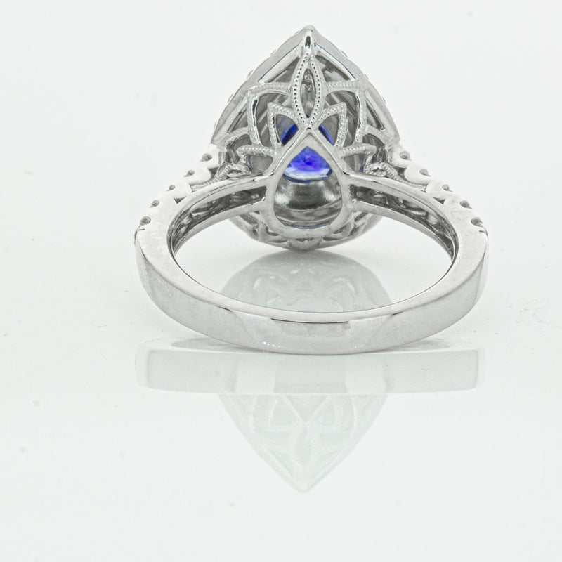 18ct White Gold Sapphire & Diamond Ring-Ring-Walker & Hall