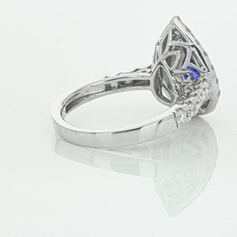 18ct White Gold Sapphire & Diamond Ring-Ring-Walker & Hall