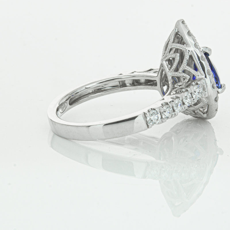 18ct White Gold Sapphire & Diamond Ring-Ring-Walker & Hall