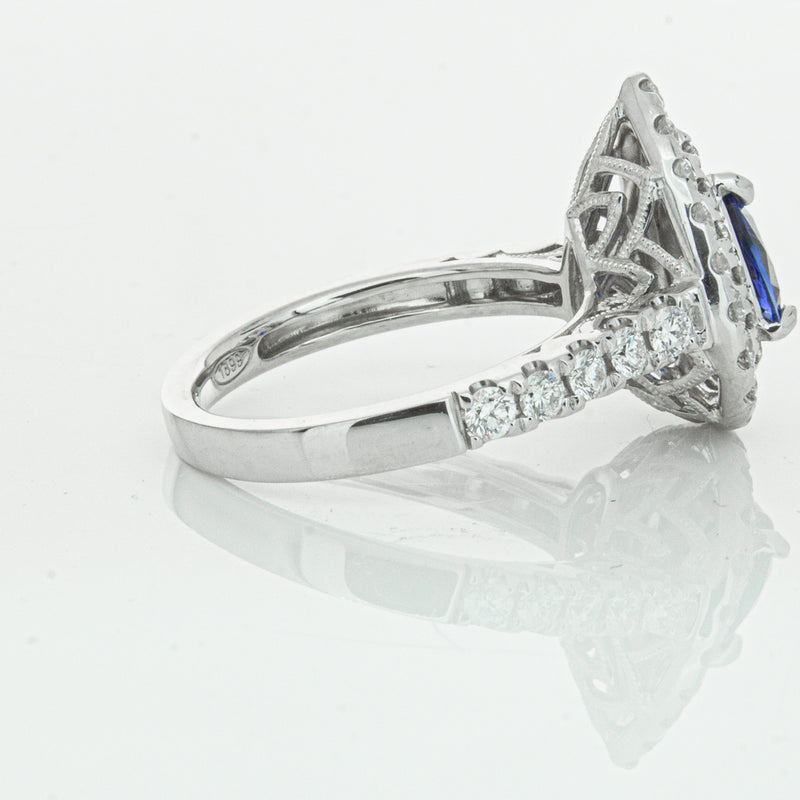 18ct White Gold Sapphire & Diamond Ring-Ring-Walker & Hall