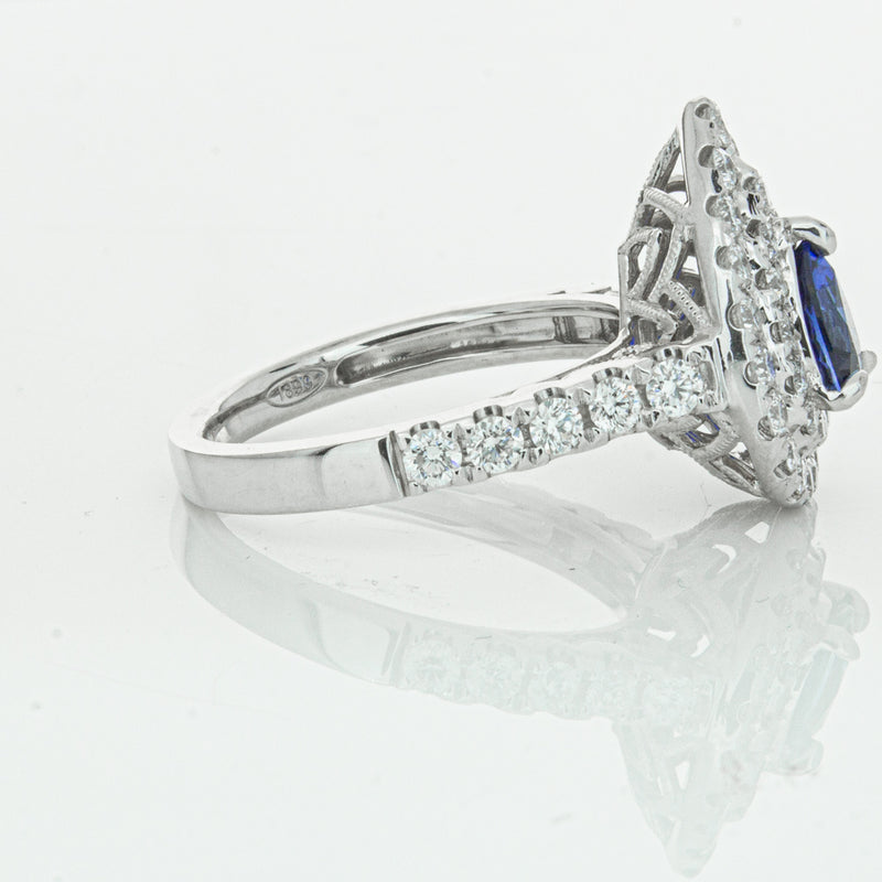 18ct White Gold Sapphire & Diamond Ring-Ring-Walker & Hall