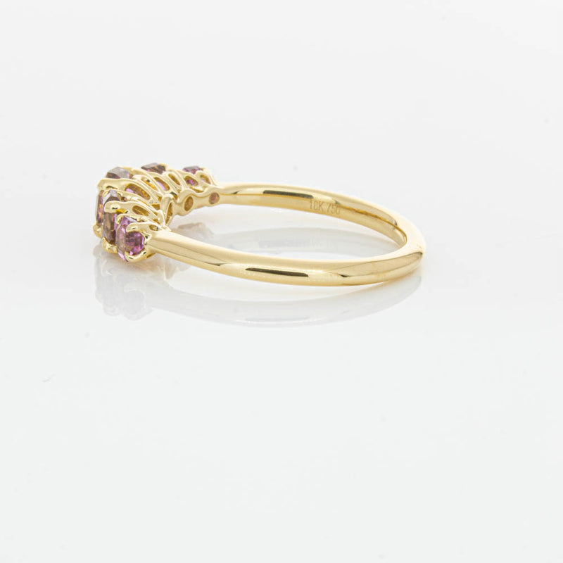 18ct Yellow Gold Five Stone Pink Tourmaline Octavia Ring-Ring-Walker & Hall