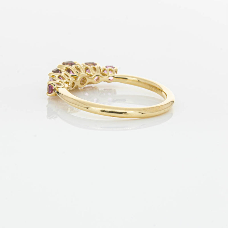 18ct Yellow Gold Five Stone Pink Tourmaline Octavia Ring-Ring-Walker & Hall