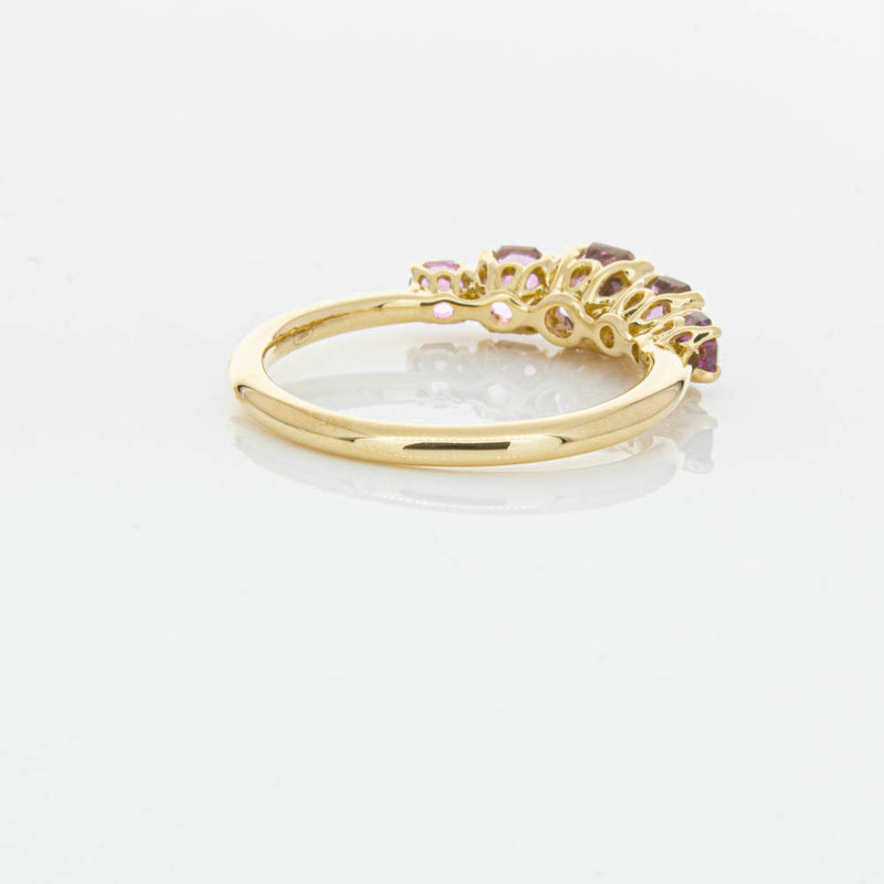 18ct Yellow Gold Five Stone Pink Tourmaline Octavia Ring-Ring-Walker & Hall