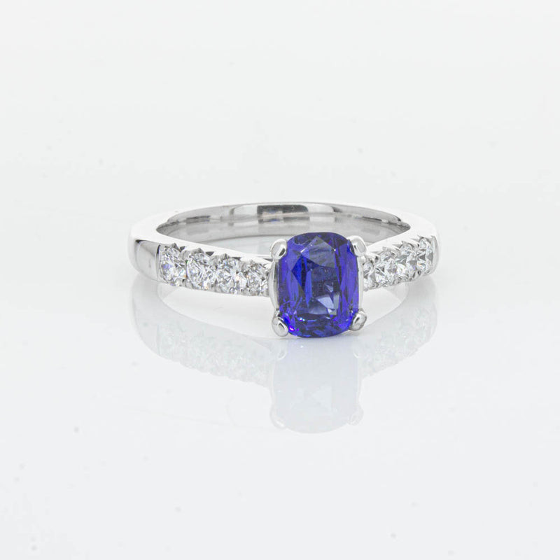 18ct White Gold 1.45ct Sapphire & Diamond Phoenix Ring-Ring-Walker & Hall