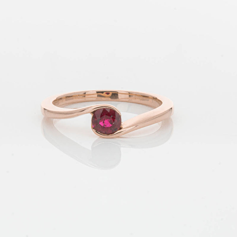 18ct Rose Gold Ruby Embrace Ring-Ring-Walker & Hall