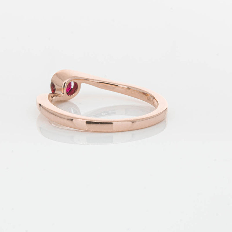 18ct Rose Gold Ruby Embrace Ring-Ring-Walker & Hall
