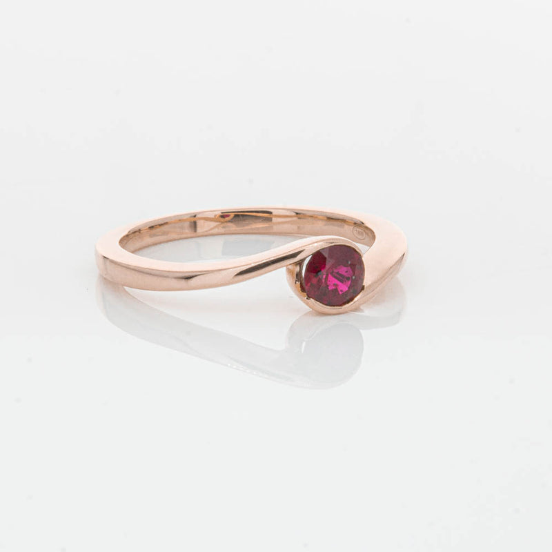 18ct Rose Gold Ruby Embrace Ring-Ring-Walker & Hall