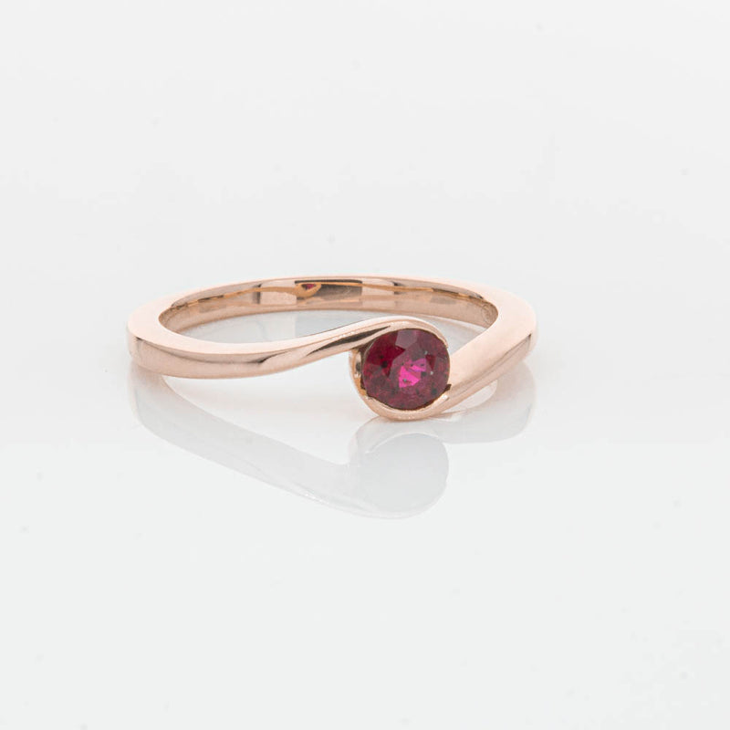 18ct Rose Gold Ruby Embrace Ring-Ring-Walker & Hall