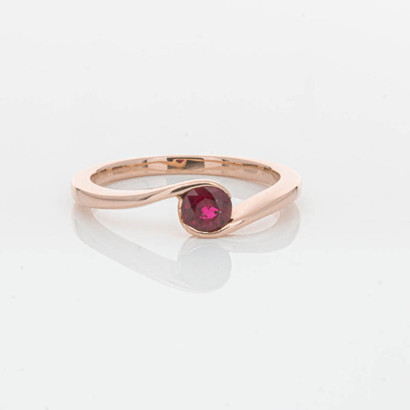 18ct Rose Gold Ruby Embrace Ring-Ring-Walker & Hall