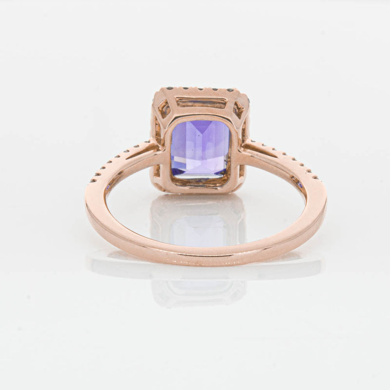 18ct Rose Gold 2.55ct Tanzanite & Diamond Ring-Ring-Walker & Hall