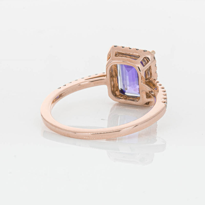 18ct Rose Gold 2.55ct Tanzanite & Diamond Ring-Ring-Walker & Hall