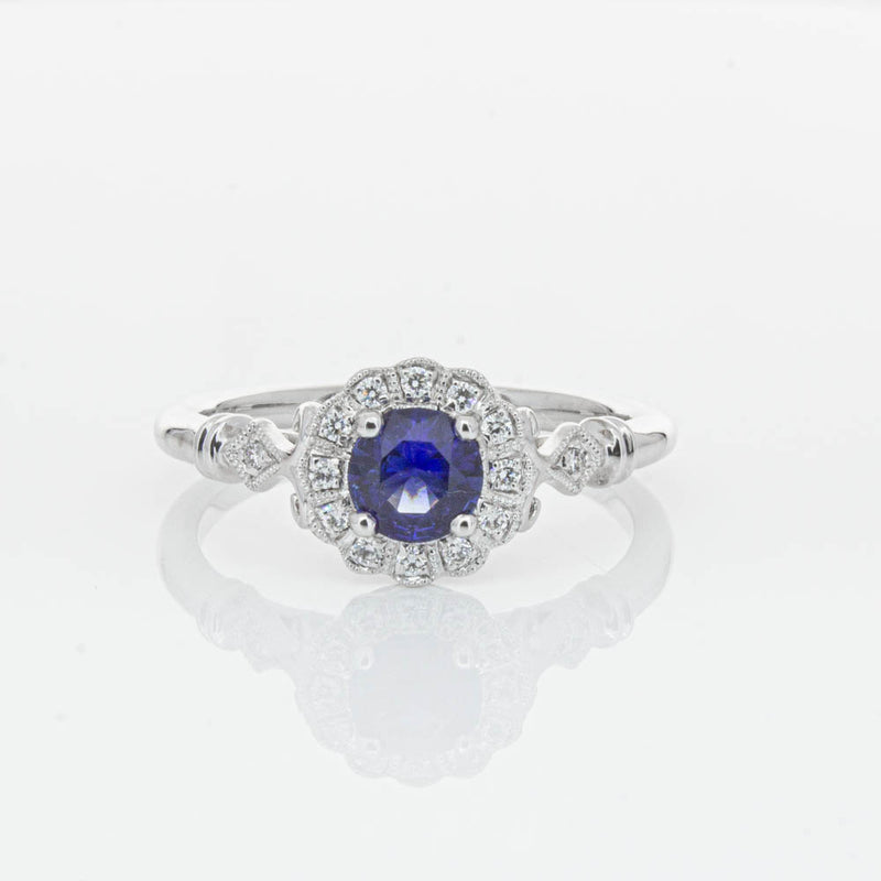 18ct White Gold Sapphire & Diamond Versailles Ring-Ring-Walker & Hall