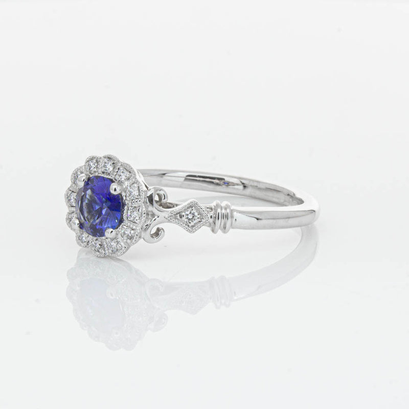 18ct White Gold Sapphire & Diamond Versailles Ring-Ring-Walker & Hall