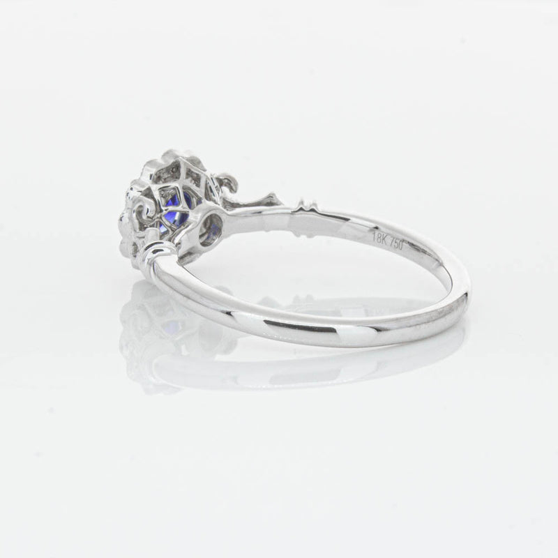 18ct White Gold Sapphire & Diamond Versailles Ring-Ring-Walker & Hall