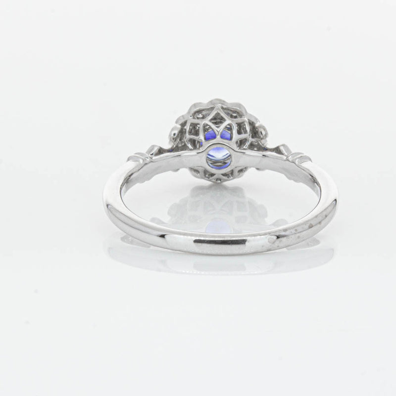 18ct White Gold Sapphire & Diamond Versailles Ring-Ring-Walker & Hall