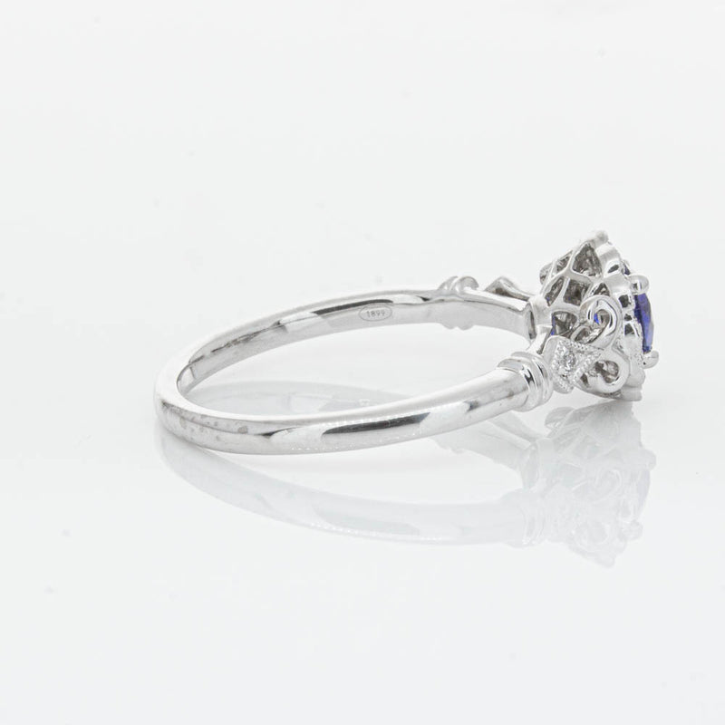 18ct White Gold Sapphire & Diamond Versailles Ring-Ring-Walker & Hall