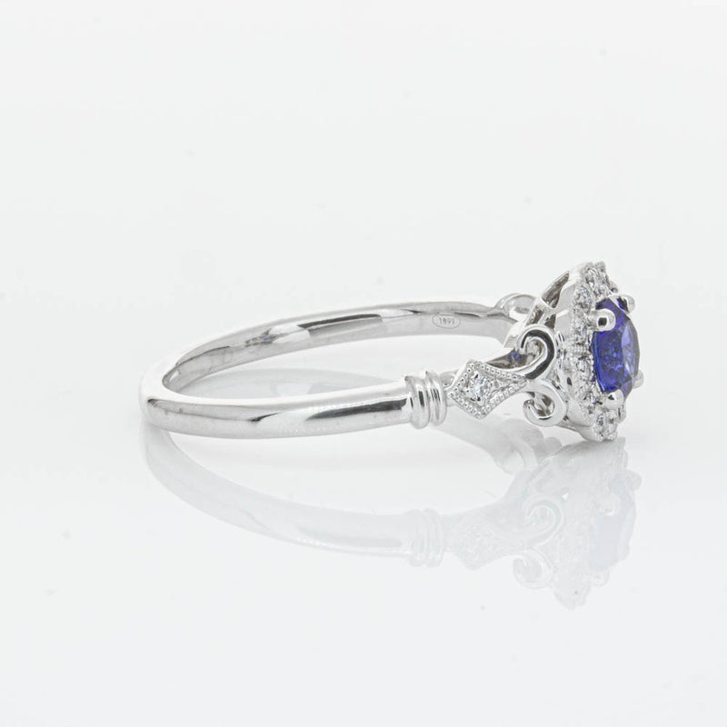 18ct White Gold Sapphire & Diamond Versailles Ring-Ring-Walker & Hall