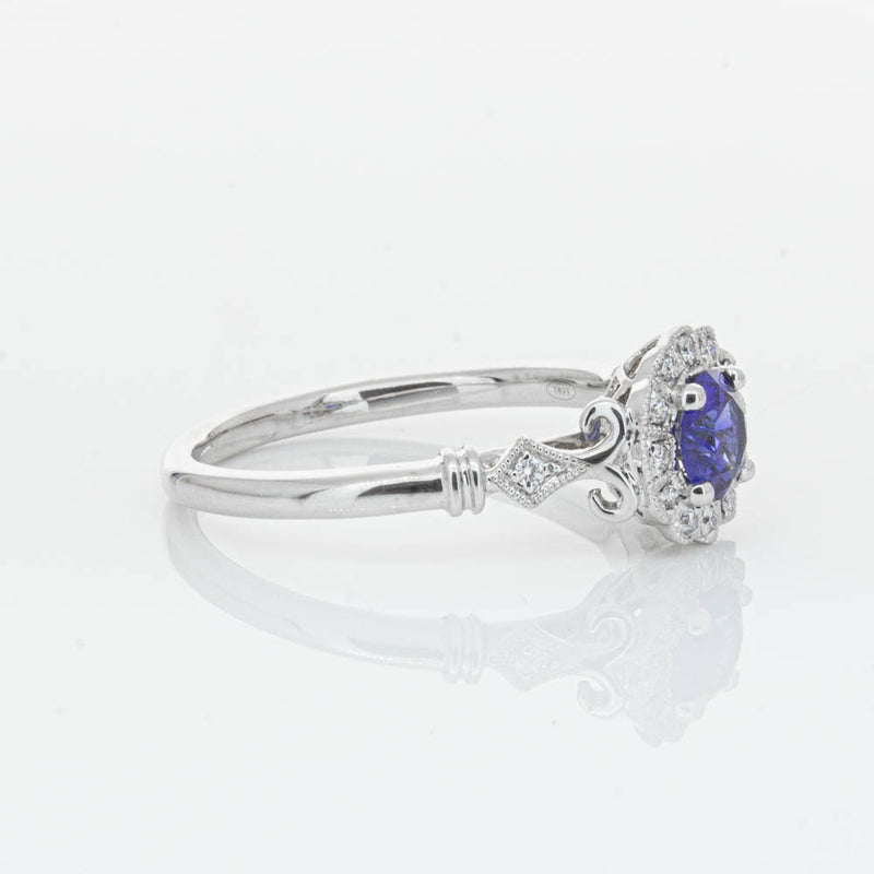 18ct White Gold Sapphire & Diamond Versailles Ring-Ring-Walker & Hall