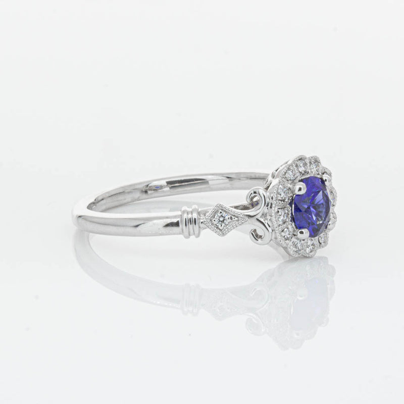 18ct White Gold Sapphire & Diamond Versailles Ring-Ring-Walker & Hall