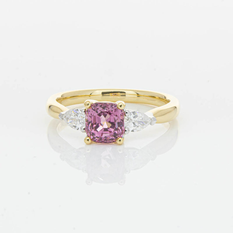 18ct Yellow Gold 1.33ct Pink Spinel & Diamond Ayla Ring-Ring-Walker & Hall