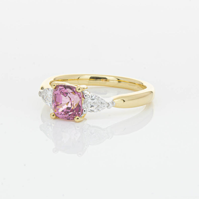 18ct Yellow Gold 1.33ct Pink Spinel & Diamond Ayla Ring-Ring-Walker & Hall