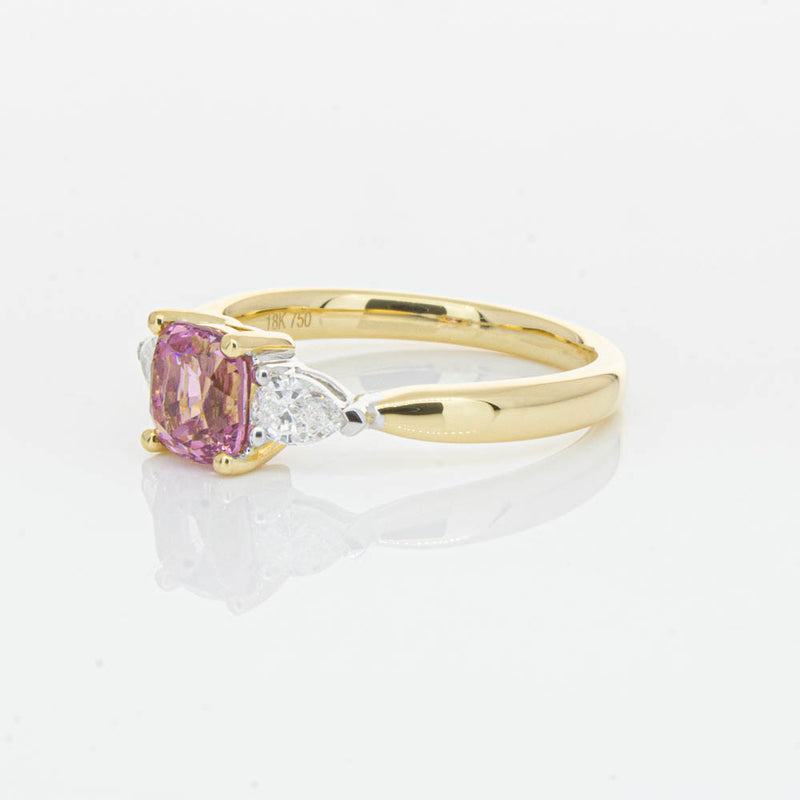 18ct Yellow Gold 1.33ct Pink Spinel & Diamond Ayla Ring-Ring-Walker & Hall