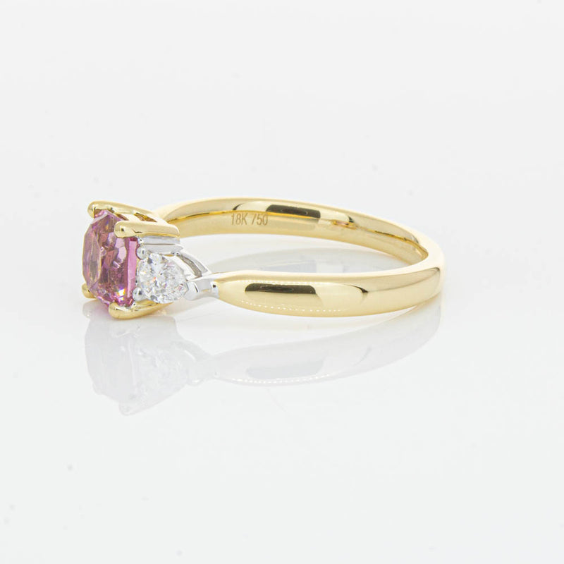 18ct Yellow Gold 1.33ct Pink Spinel & Diamond Ayla Ring-Ring-Walker & Hall