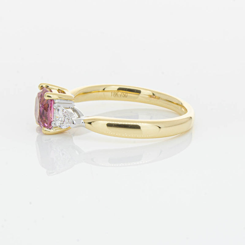 18ct Yellow Gold 1.33ct Pink Spinel & Diamond Ayla Ring-Ring-Walker & Hall