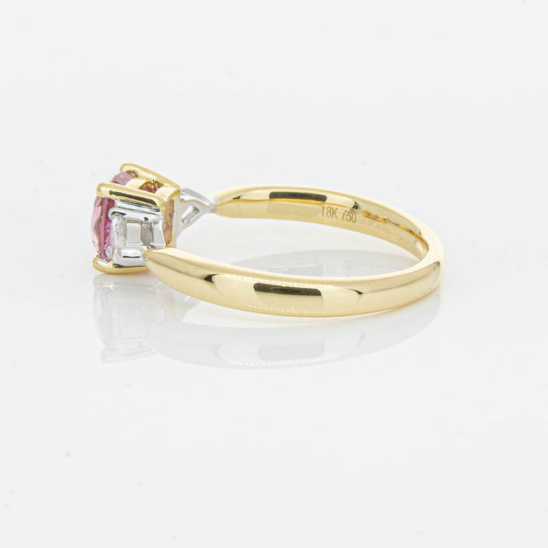 18ct Yellow Gold 1.33ct Pink Spinel & Diamond Ayla Ring-Ring-Walker & Hall