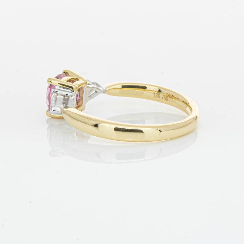 18ct Yellow Gold 1.33ct Pink Spinel & Diamond Ayla Ring-Ring-Walker & Hall