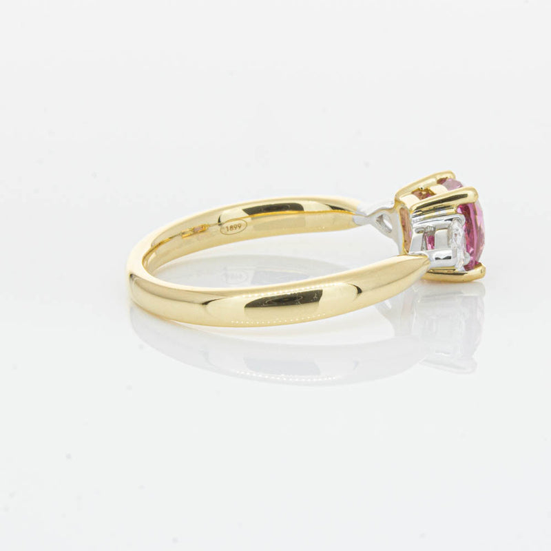 18ct Yellow Gold 1.33ct Pink Spinel & Diamond Ayla Ring-Ring-Walker & Hall