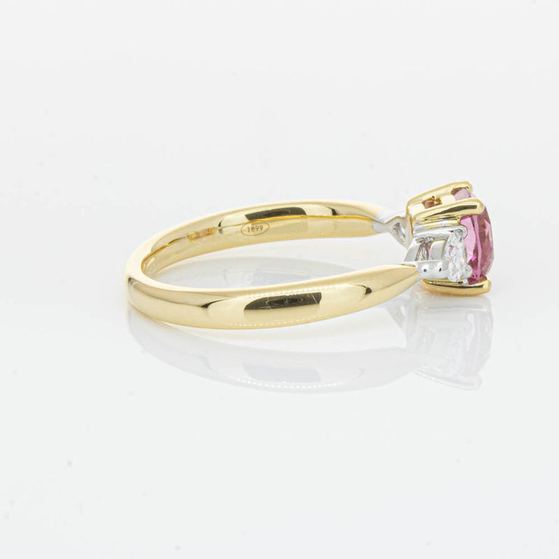 18ct Yellow Gold 1.33ct Pink Spinel & Diamond Ayla Ring-Ring-Walker & Hall